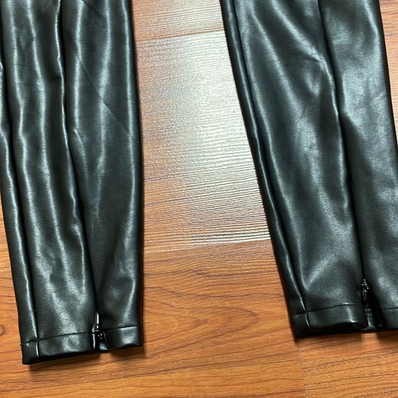 Abercrombie &‎ Fitch Vegan Faux Leather Stretch Zip-Ankle Leggings Pants … - Picture 9 of 13